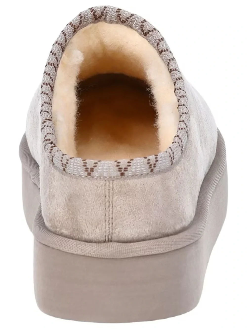 Pawz Women's Hazel Platform Clog Slippers with Faux Fur Lining Size 8 NWT